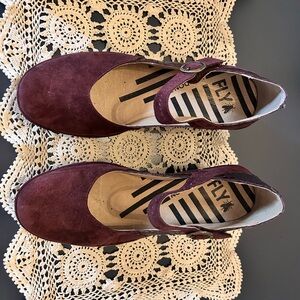 Fly London Women's Burgundy Mary Jane Shoes